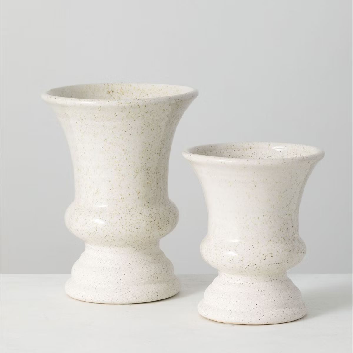 Sullivans Set of 2 Ceramic Vases 8"H & 6"H Off-White | Target