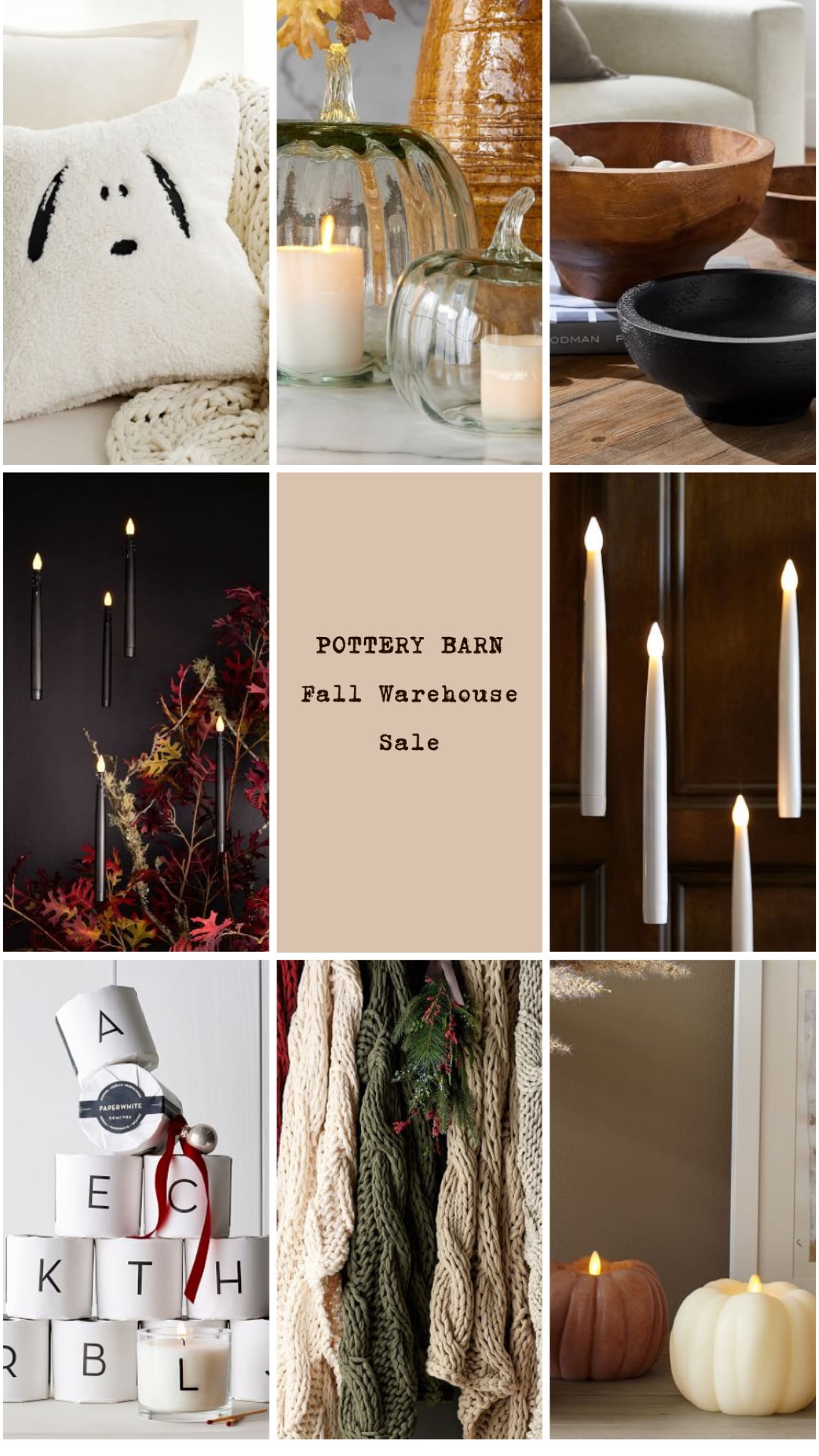 Eclectic Whites | Pottery Barn Fall Warehouse Sale

#LTKsalealert #LTKhome #LTKHoliday