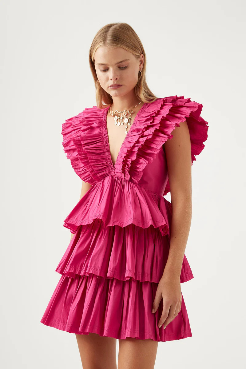 Rhythmic Frilled Mini Dress | aje. (Australia and New Zealand)