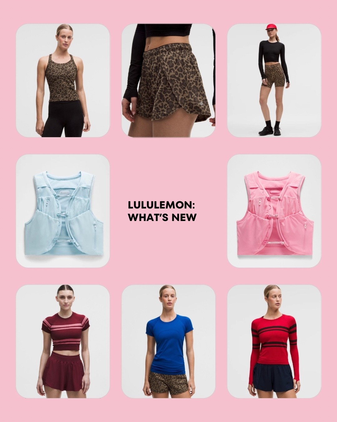 A really interesting week as far as New Arrivals at lululemon goes, what do we think about animal print?! 

And two new colors in their running vest?! LOVE! 💖

#LTKActive