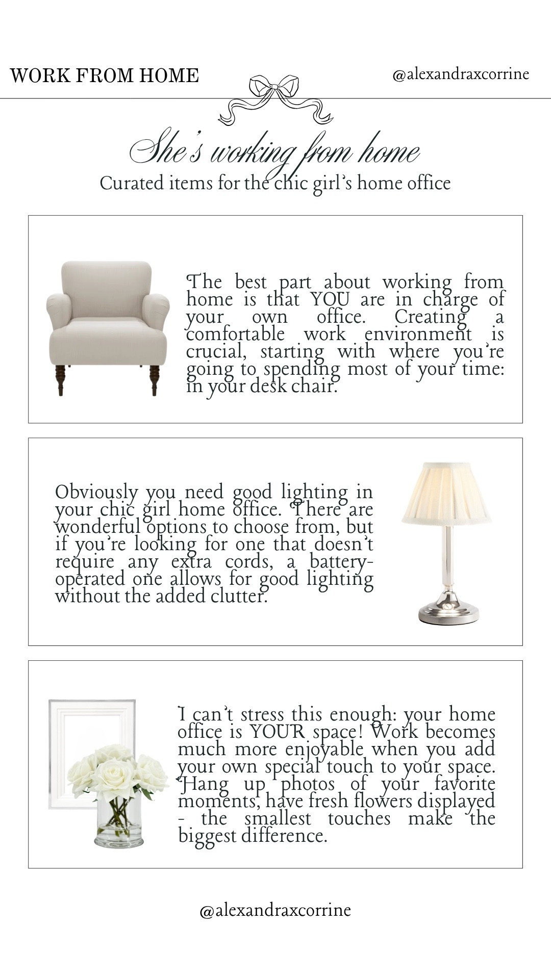 She’s working from home ☕️ curated items for the chic girl’s home office 🤍

Work from home, wfh, home office decor, home office styling, desk, desk chair, office furniture, chic elegant home decor, neutral home decor

#LTKHome