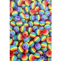 Rainbow Beads, Striped Beads For Jewelry Making, With Stripes Necklace, Bracelet, Earrings, Pride | Etsy (US)