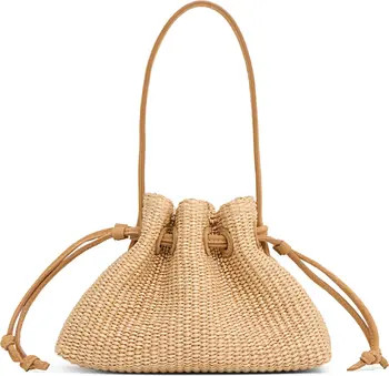 Woven Raffia Drawstring Pouchette | Nordstrom