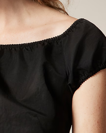 Off-the-shoulder mini dress in textured nylon | J. Crew US