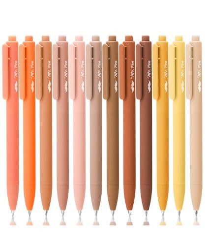 Mr. Pen- Retractable Gel Pens for Journaling, 12 Pack, Assorted Color Ink(Autumn Leaves), Fast Dry, Colorful & Soft grip Barrels, 0.5mm Fine Point Aesthetic Pens | Amazon (US)