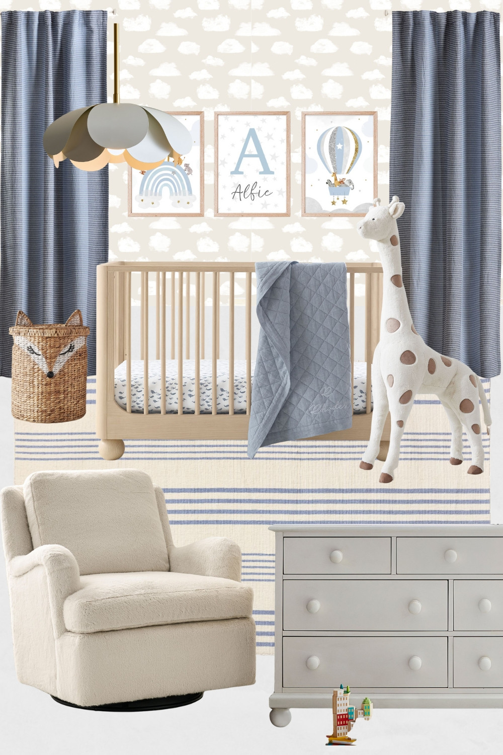 Soft Blue Baby Nursery Moodboard, Blue Nursery Decor, Baby Blue Nursery Design Ideas, Wood Crib, Plush Soft Toys for Kids, Baby Boy Nursery, Blue Nursery, Nursery Design, Nursery Decor

#homedecor #bluenursery #bluenurserydesign #bluenurserydecor #babyboynursery #babyroom 

 

#LTKHome #LTKStyleTip #LTKBaby