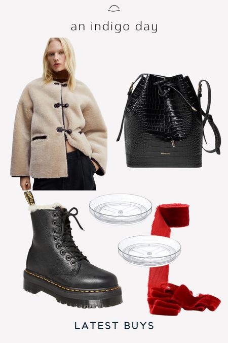Latest buys and additions to my house and closet. Mango faux fur coat. Bucket bag. Dr martens. Ribbon and the perfect lazy Susan to organize my cabinets 

#LTKstyletip #LTKfindsunder50 #LTKhome