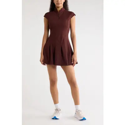 Zella Momentum Half Zip Active Minidress in Navy Armada at Nordstrom, Size Large | Nordstrom