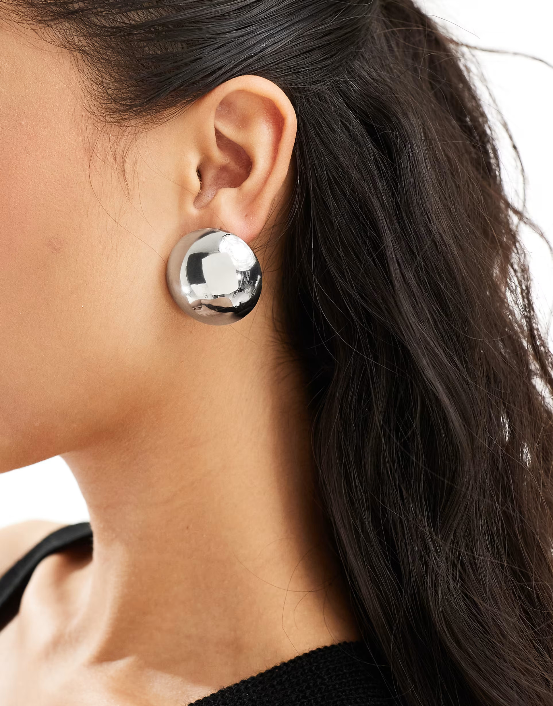 DesignB London spherical stud earrings in silver | ASOS (Global)