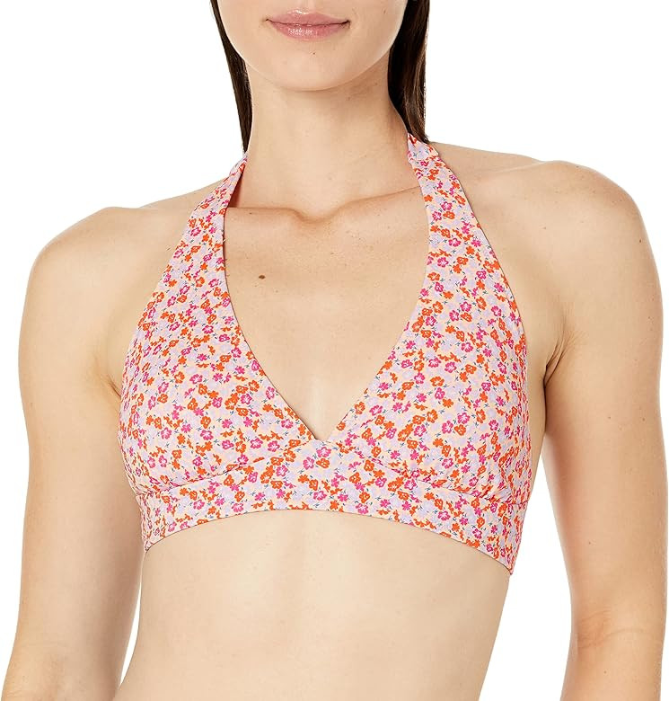 Amazon Essentials Women's Light-Support Tie Halter Bikini Swimsuit Top (Available in Plus Size) | Amazon (US)