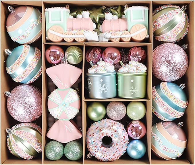 Prreey Donut Ornaments for Christmas Tree Decorations Realistic Artificial Toy Donuts Fake Food f... | Amazon (US)