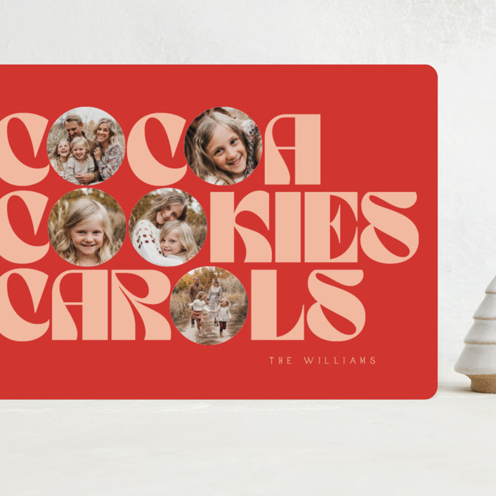 "cocoa" - Customizable Grand Holiday Cards in Red by Lori Wemple. | Minted