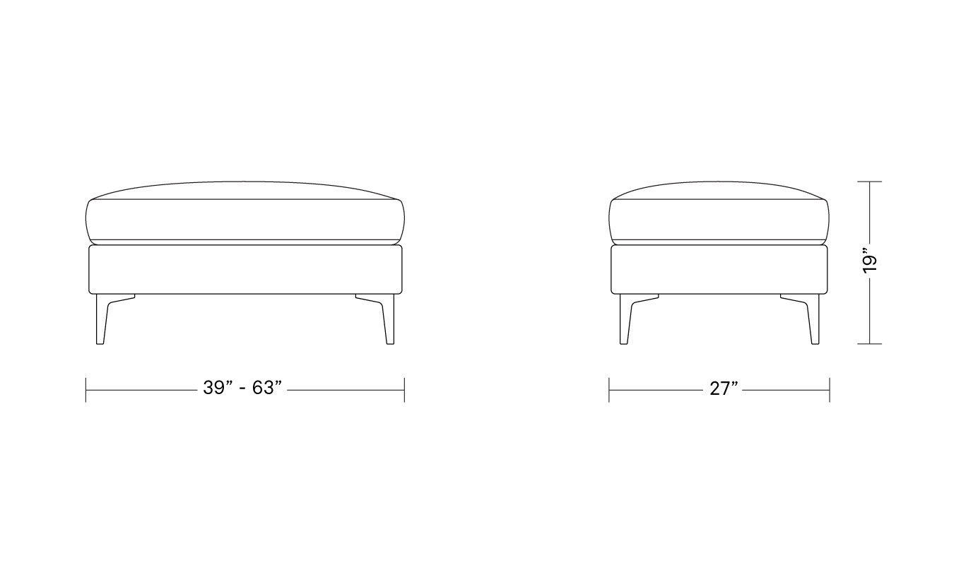 Sloan Leather Ottoman | Interior Define