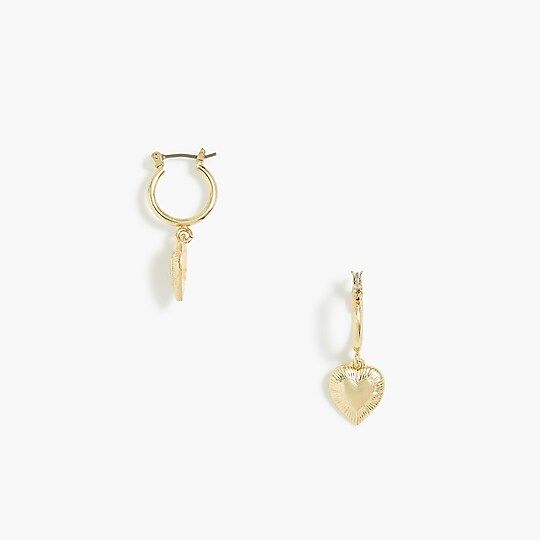 Gold heart earrings | J.Crew Factory