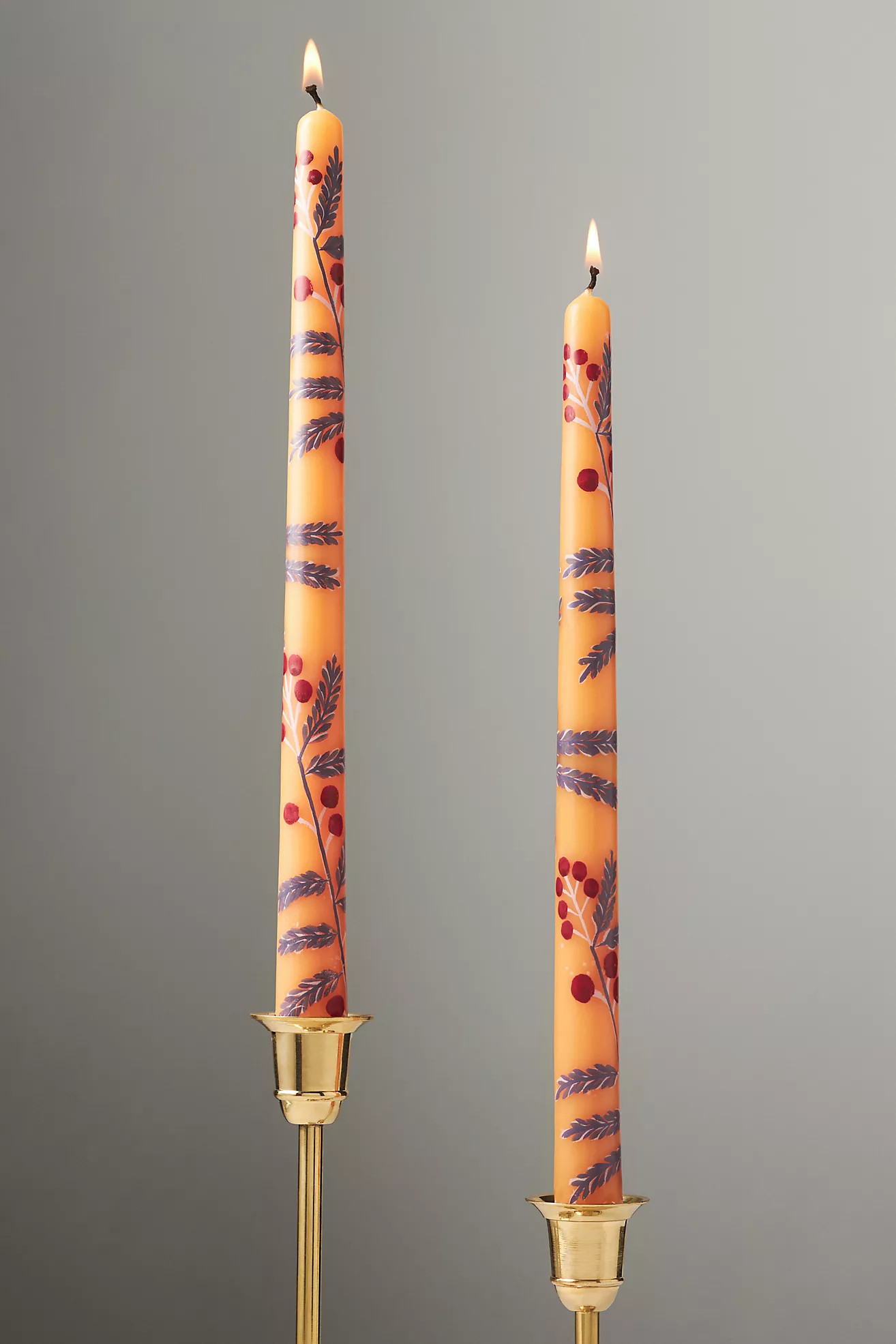 Handpainted Harvest Taper Candles, Set of 2 | Anthropologie (US)