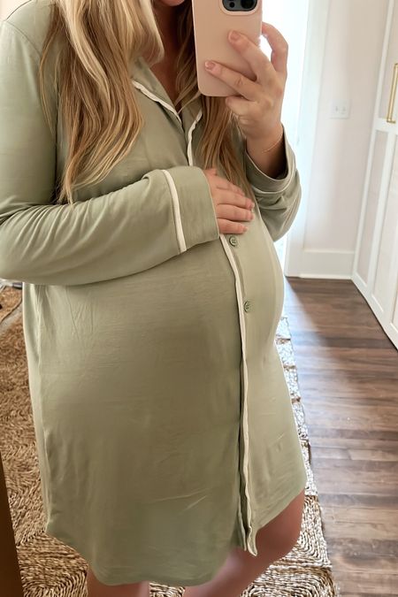 The comfiest maternity + nursing friendly nightshirt I own! Can’t wait to try out more from this brand. 

I’m 32 weeks, in a M for size reference 

#LTKbump