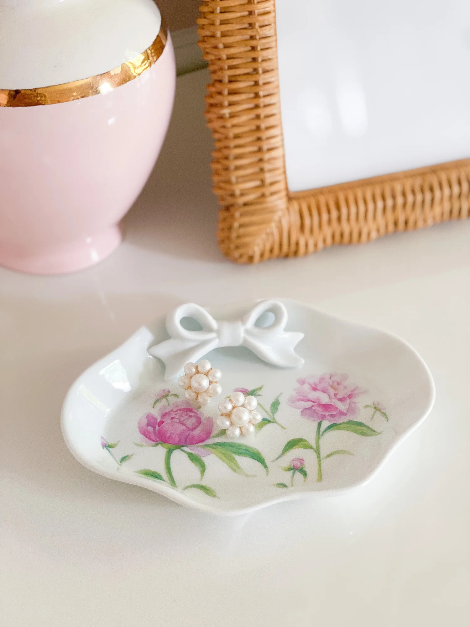 Peonies Bow Dish — Simply Jessica Marie | Simply Jessica Marie