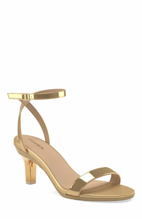 Pashion Footwear The Brenna 3"" Stiletto in Gold at Nordstrom, Size 6.5 | Nordstrom