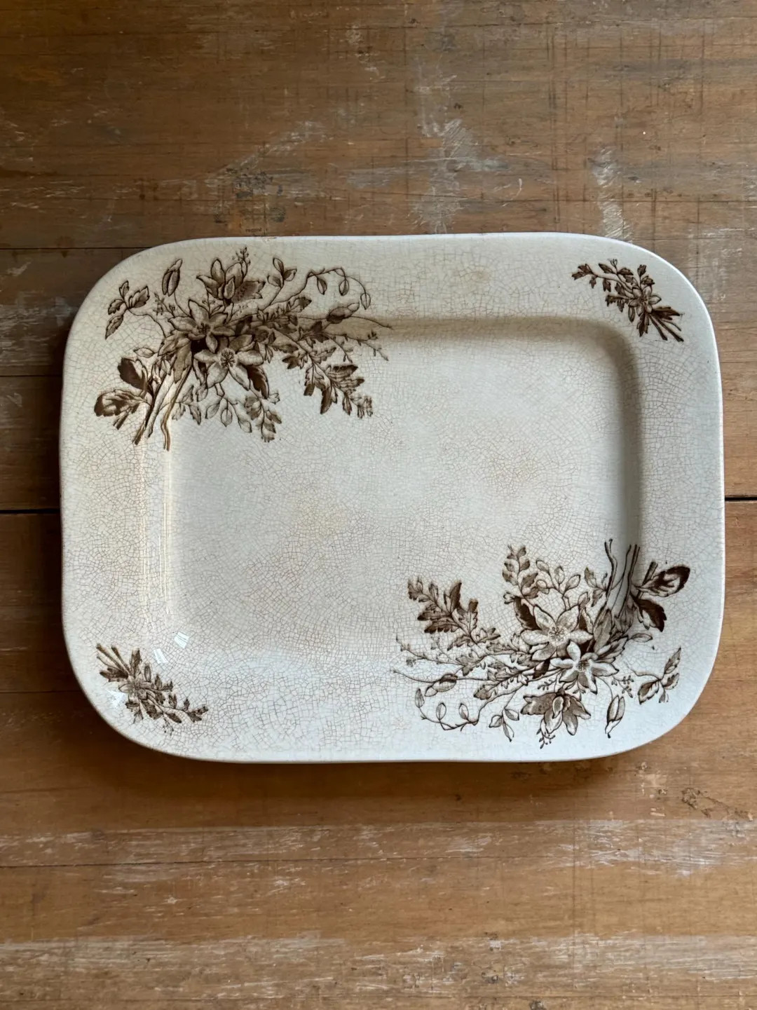 Antique Brown Transferware Ironstone Platter – 14 1/4” X 11 1/4” – Victorian Era - Etsy | Etsy (US)