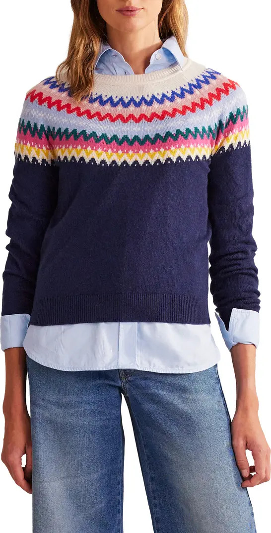 Boden Edie Fair Isle Sweater | Nordstrom | Nordstrom