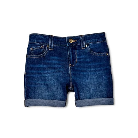 Wonder Nation Girls 5-18 & Plus Roll Cuff Denim Jean Shorts | Walmart (US)