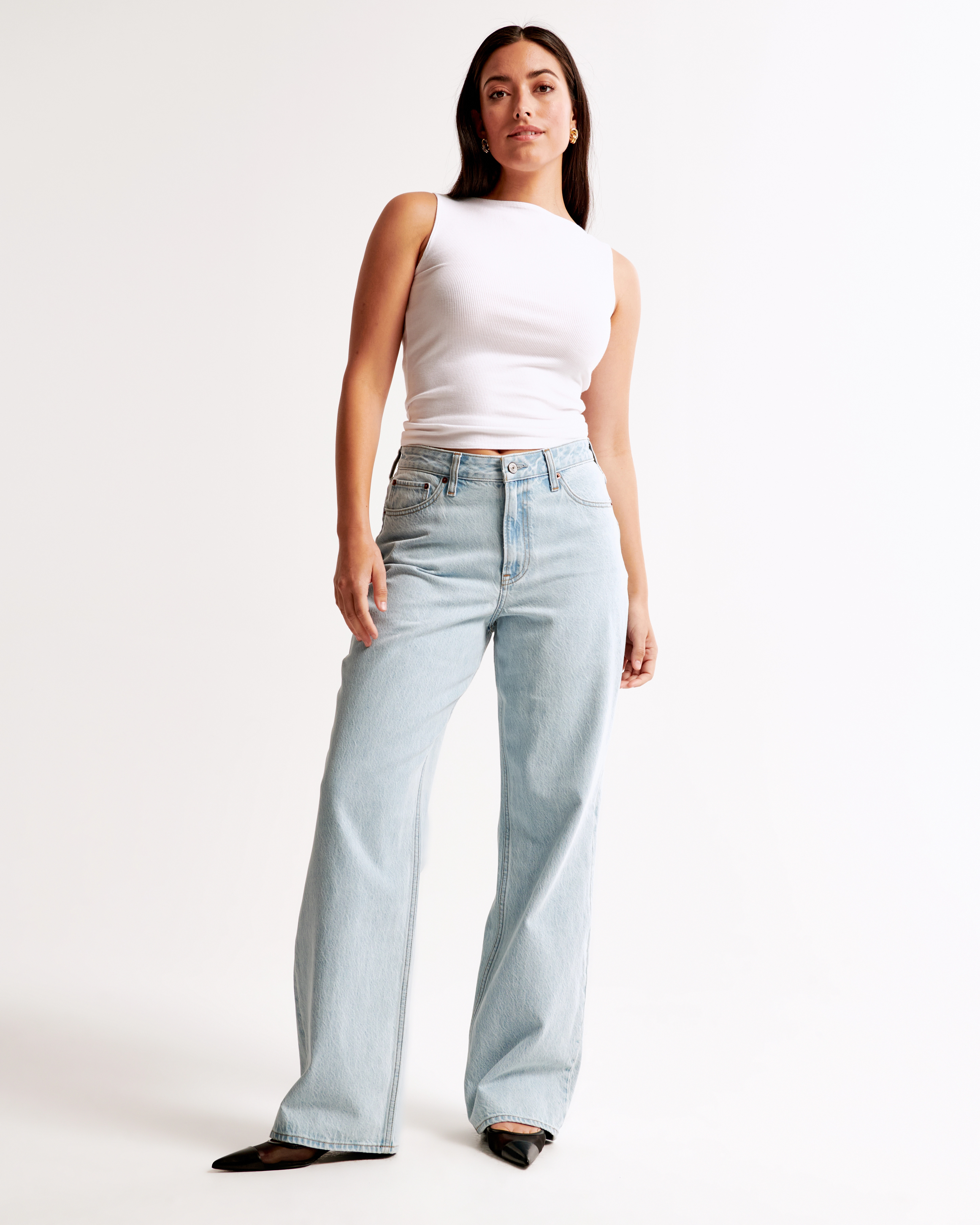 Curve Love High Rise Loose Jean | Abercrombie & Fitch (US)