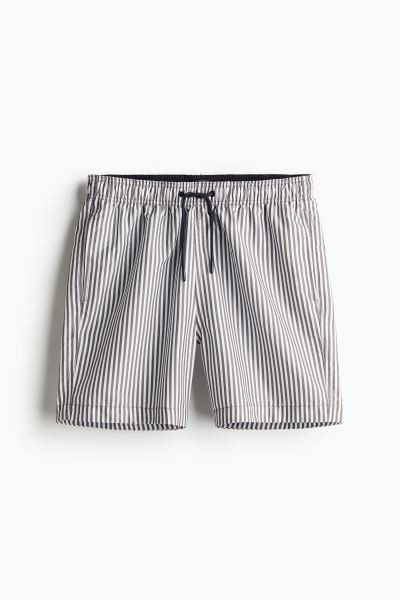 Patterned Swim Shorts - Regular waist - Beige/patterned - Men | H&M US | H&M (US + CA)