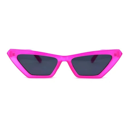 Womens Neon Pop Color 80s Squared Cat Eye Sunglasses Pink Black | Walmart (US)