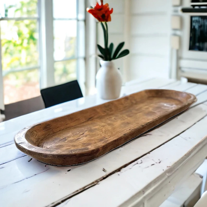 Extra Large Dough Bowl, Table Centerpiece, Home Decor, Wooden Bowl, Farmhouse Kitchen Decor, Hous... | Etsy (US)