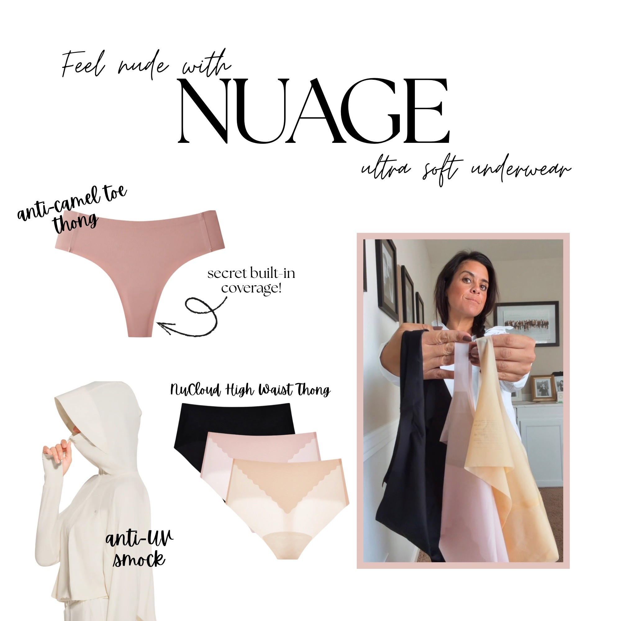 So many cuties I have found on the Nuage page! The “anti camel toe” being my personal fave! I also got some tummy controlled thong that are sooo comfortable! The anti UV smock is another great find! 

#LTKWedding