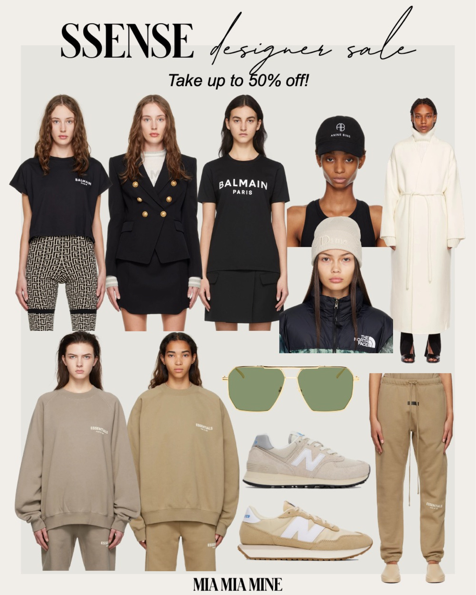 Ssense designer sale - take up to 50% off fear of god essentials, Balmain blazer, new balance sneakers and bottega veneta sunglasses 

#LTKsalealert #LTKstyletip #LTKunder100