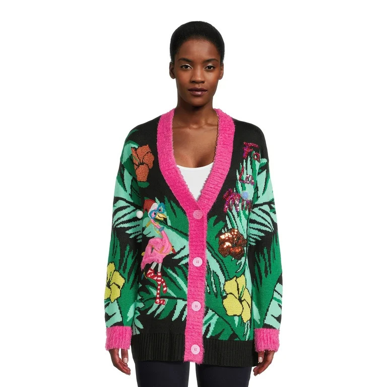 Holiday Time Women's Ugly Christmas Cardigan, Sizes S-3X | Walmart (US)