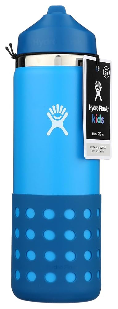 HYDRO FLASK Kids Water Bottle Jr. Stainless Steel Insulated With Straw Cap for Water, Milk, Juice... | Amazon (US)