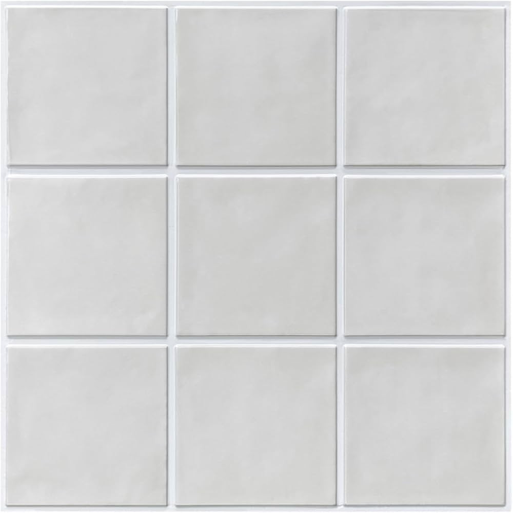 Commomy 10 Pcs 3D Peel and Stick Tile 11.8"x11.8" Square Peel and Stick Backsplash for Kitchen Pe... | Amazon (US)