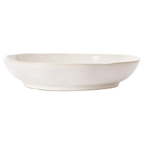 Vietri Forma Cloud Modern Classic White Stoneware Pasta Bowl | Kathy Kuo Home