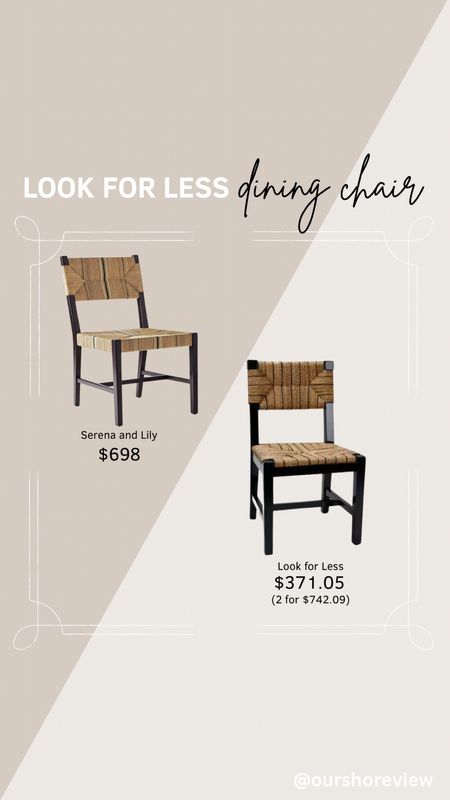 woven dining chair, Serena and Lily Carson side chair look for less, designer look alike, dining chair save verses splurge, dining chair high verses low, black and rattan chair, ebony and natural chair 

#LTKstyletip #LTKsalealert #LTKhome