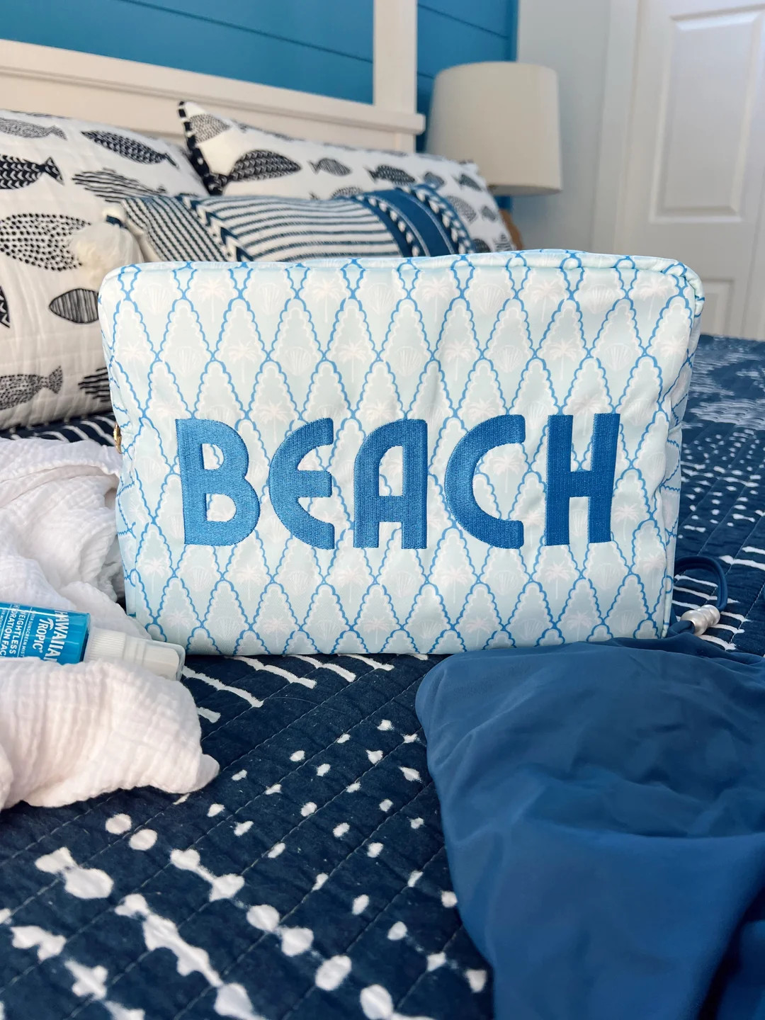 Beach - Blue Palms XL Bag | KenzKustomz