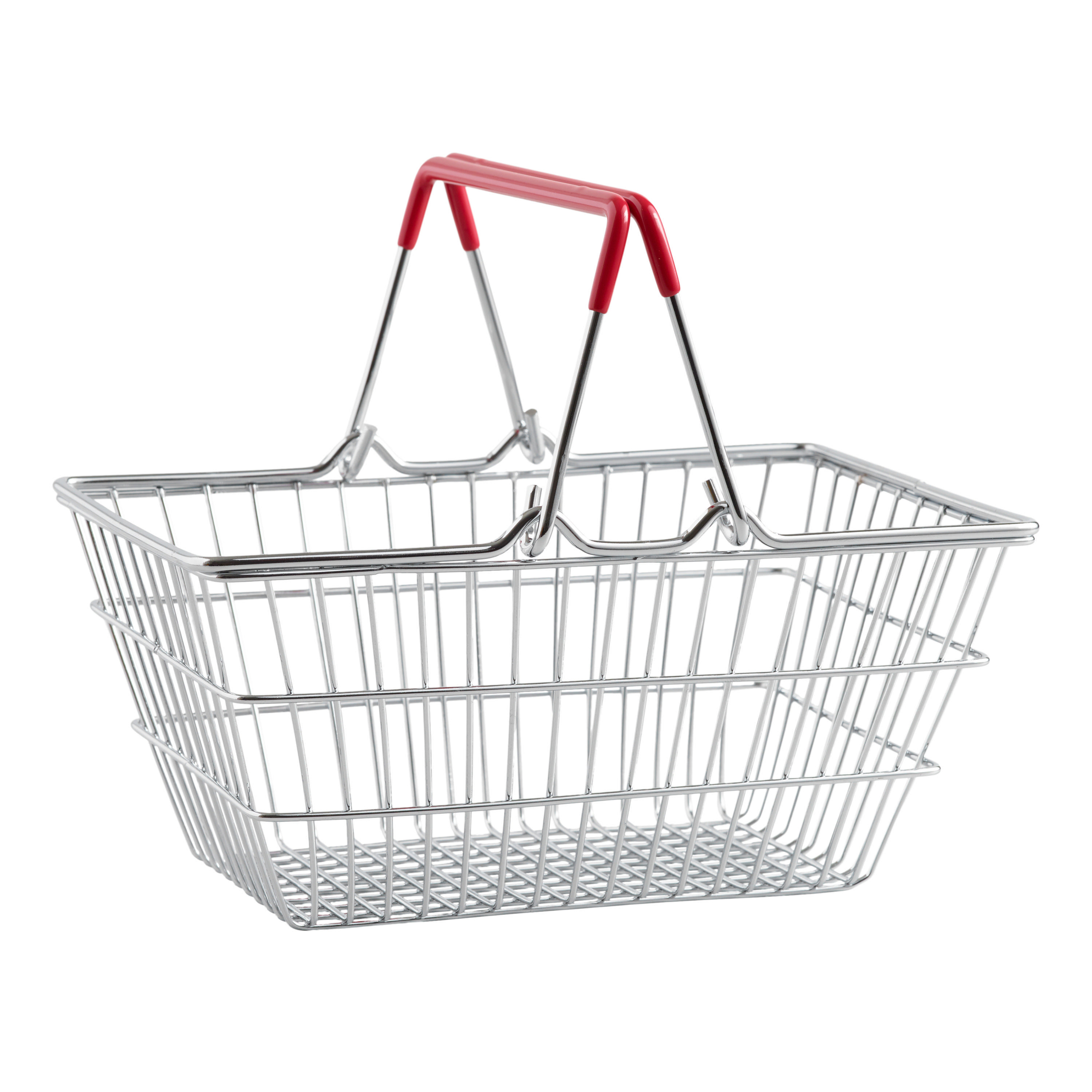 Mini Metal Shopping Basket Tabletop Decor | World Market