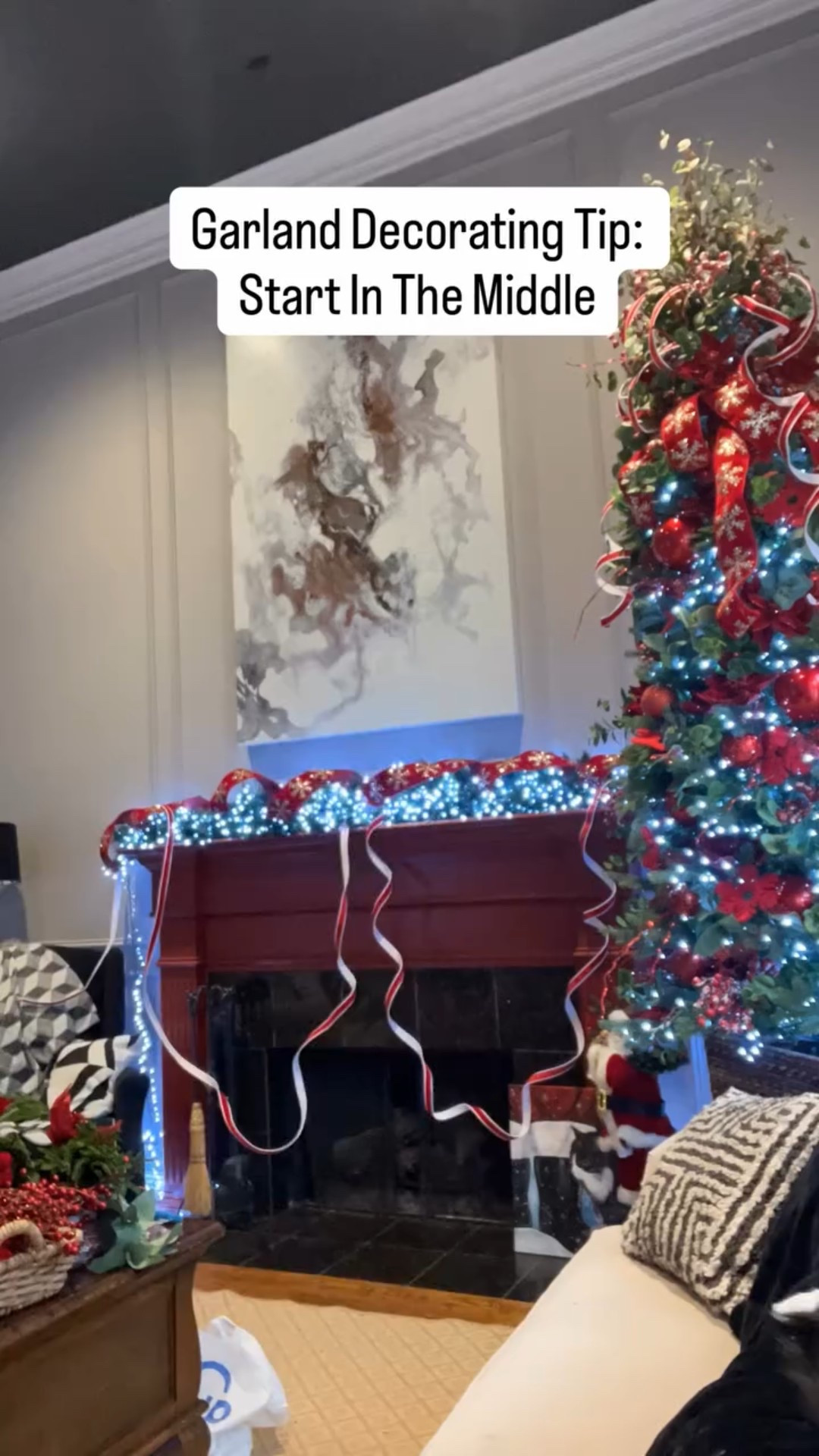 Struggling to make your ribbon look right on your garland?  Try this decorating hack.

Even the prettiest Christmas garland can look a little off if your holiday ribbon isn’t spaced just right. Here’s a super simple garland decorating tip I use every year when I’m styling mantels for that designer, balanced look. 🎄✨

Just take the middle of your ribbon and attach it to the middle of your garland first—then work your way out to each end. This guarantees your ribbon is evenly distributed, full, and flowing all the way across your mantel. Such an easy Christmas decorating hack, but it makes a huge difference!

Here I am decorating my Red Snowflake Tree and Mantel.  Comment “Designs” for a link to this design and to shop the ribbon, lights, and ornaments I used.

Want more Christmas mantel decorating tips, garland ideas, and ribbon tricks? Don’t forget to follow me.

👉 Comment “Decor” and I’ll send you the links to the ribbon and other decor I am using!

#ChristmasDecor #GarlandDecor #RibbonTips #MantelDecor #HolidayHangups #ChristmasMantelIdeas #RibbonOnGarland #DesignerChristmas #HomeforHolidays 🎄✨

#LTKHoliday #LTKSeasonal #LTKHome