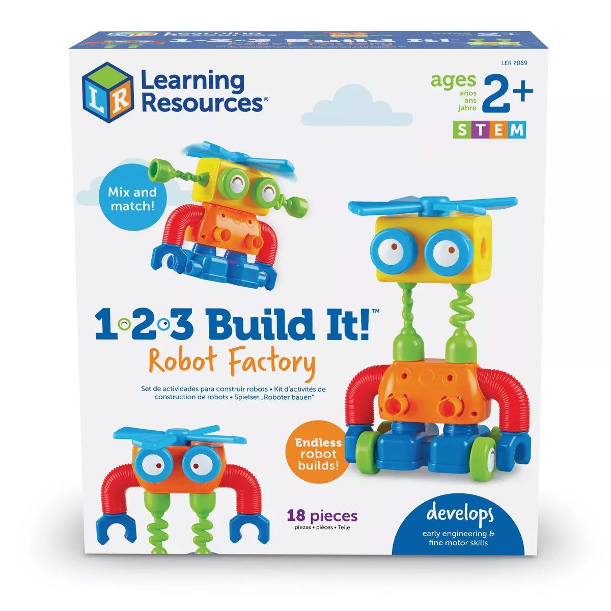 Learning Resources 1-2-3 Build It! Robot Factory | Target