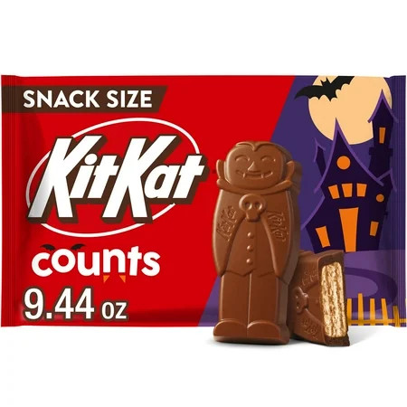Kit Kat Milk Chocolate Wafer Snack Size Counts Halloween Candy, Bag 9.44 oz | Walmart (US)