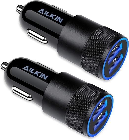 Car Charger, [2Pack/3.4a] Fast Charge Dual Port USB Cargador Carro Lighter Adapter for iPhone 13 ... | Amazon (US)