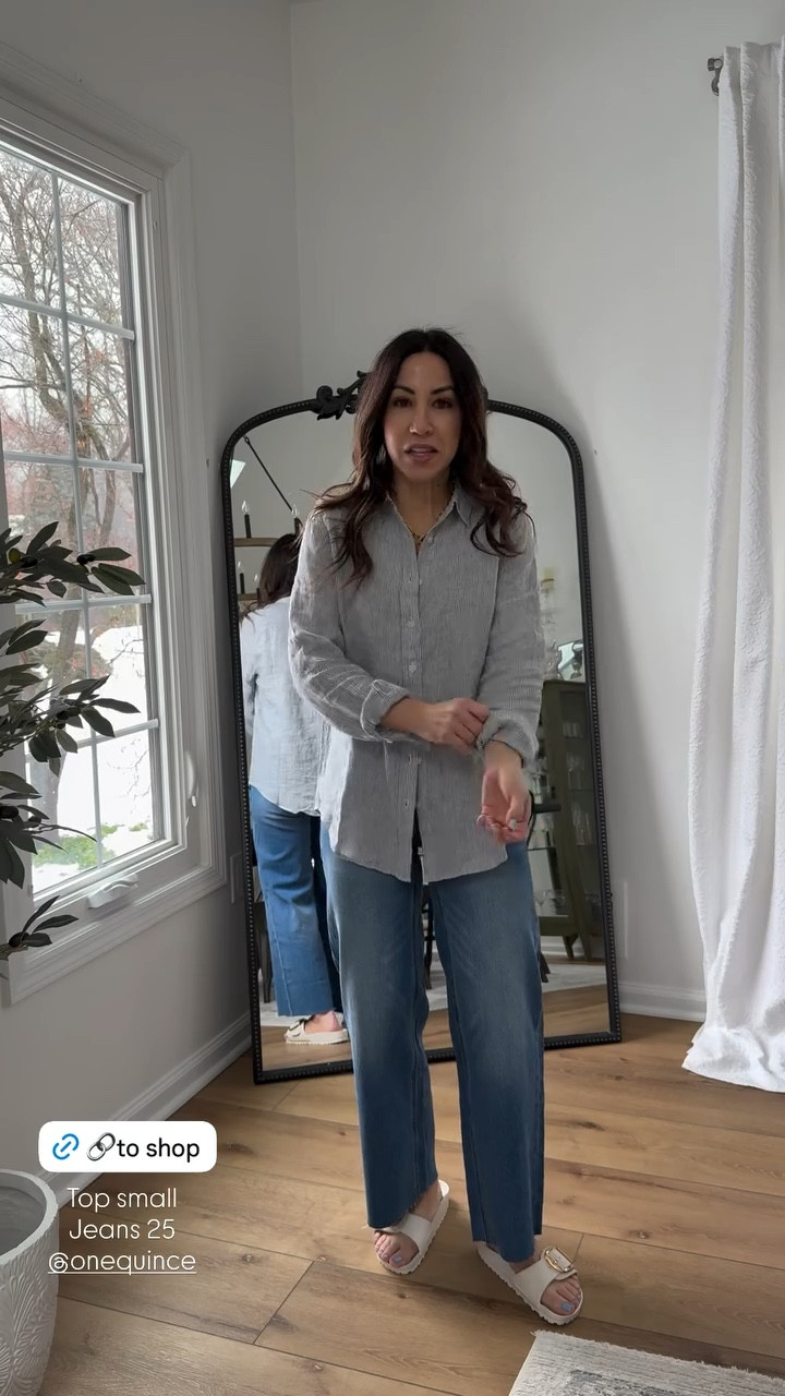 Small linen shirt. 25 jeans.



#LTKOver40 #LTKPetite