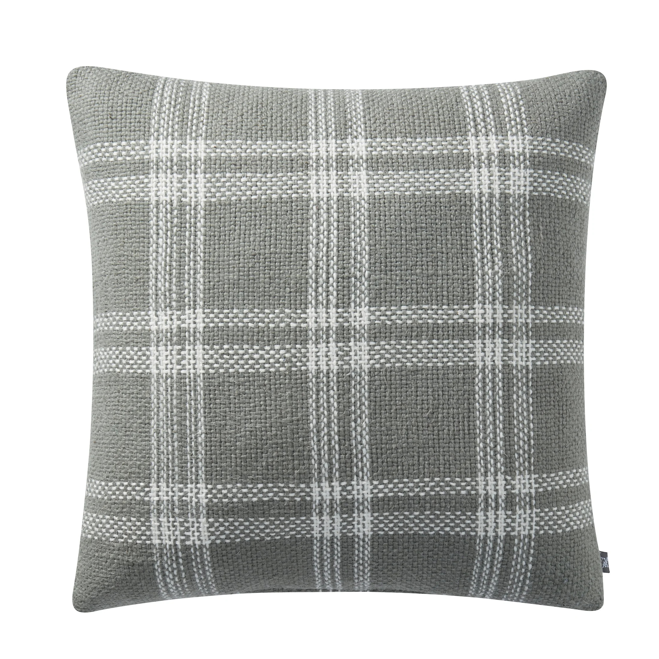 My Texas House 20" x 20" Emerson Reversible Green Plaid Cotton Decorative Pillow | Walmart (US)