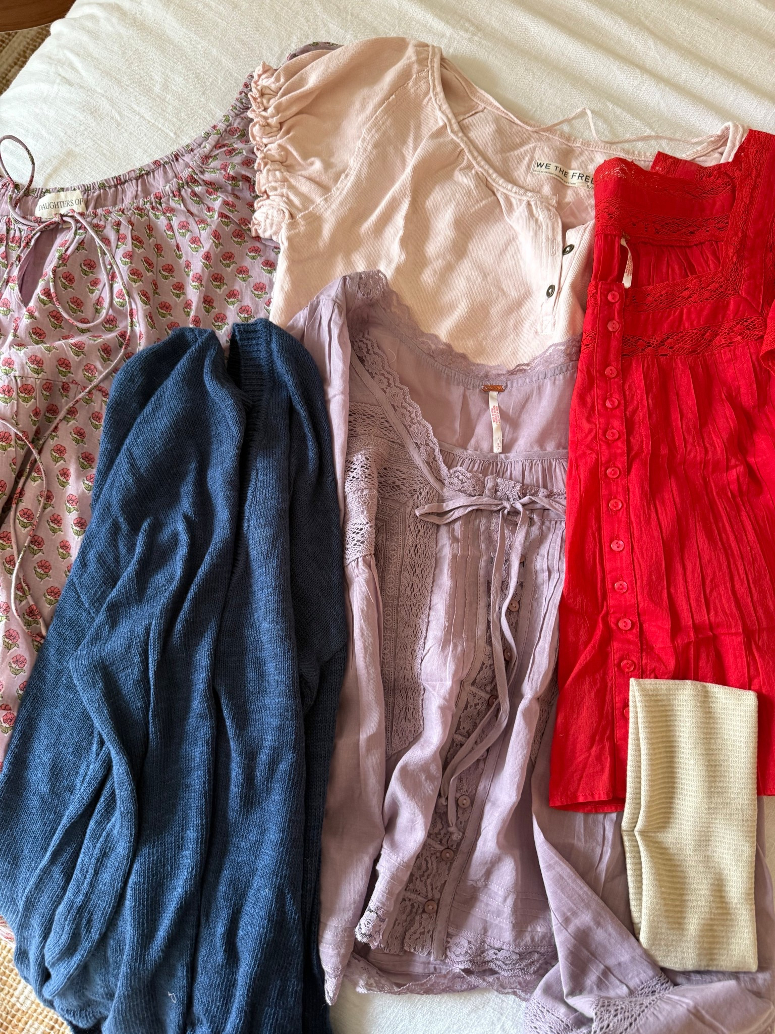 spring additions of my closet! nursing friendly tops and dress (dressed was gifted to me)! small in everything but sized down in navy top! 

Mom style, spring, summer, postpartum 