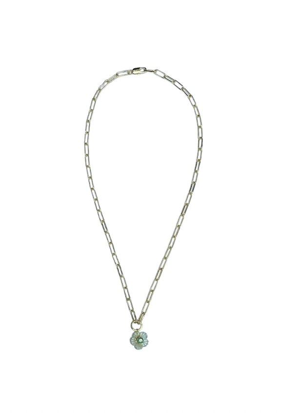 LIMITED EDITION: Garden Green Flower Necklace | Nicola Bathie Jewelry