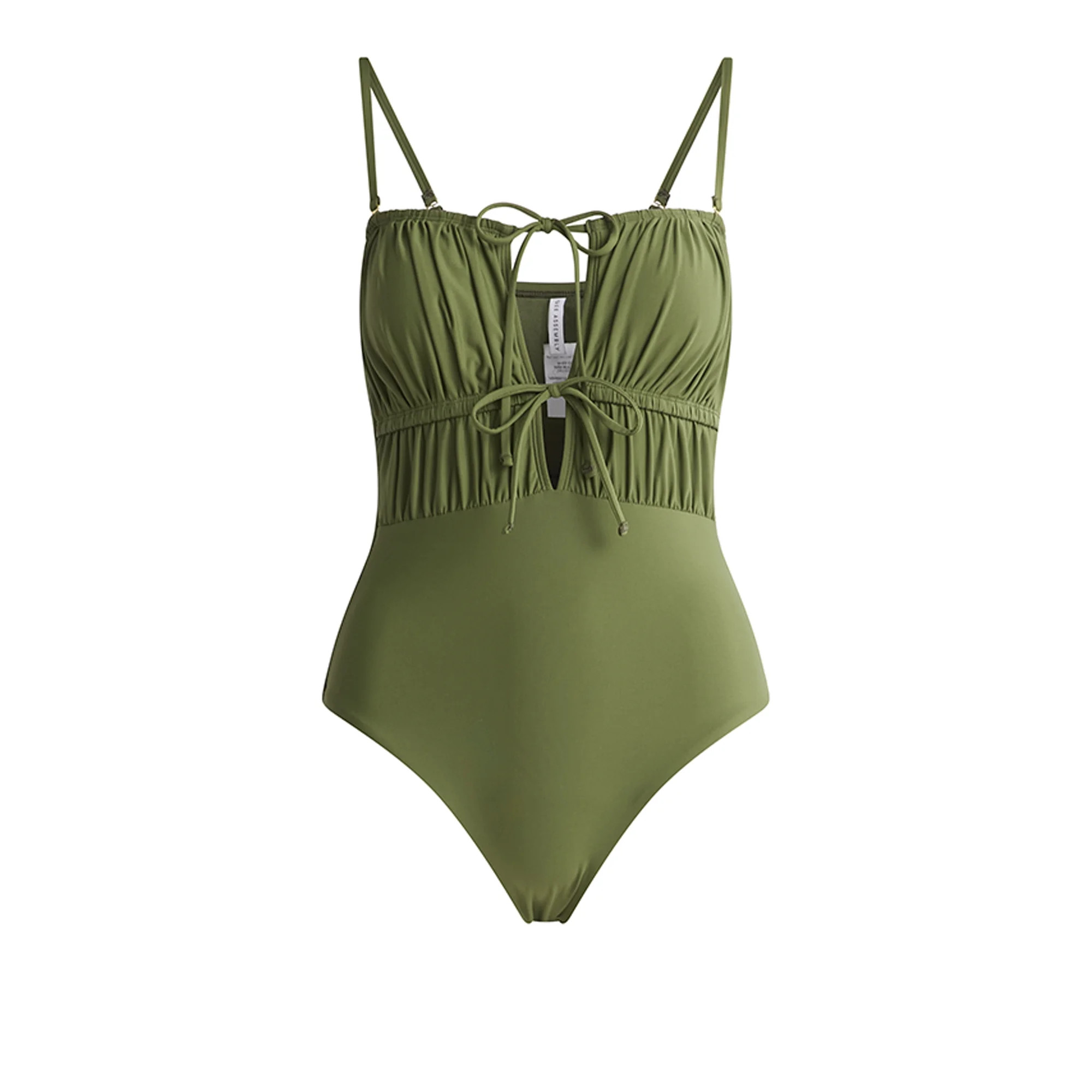 Free Assembly Women's and Women's Plus Ruched Cut Out One Piece Swimsuit, Sizes XS-1X | Walmart (US)