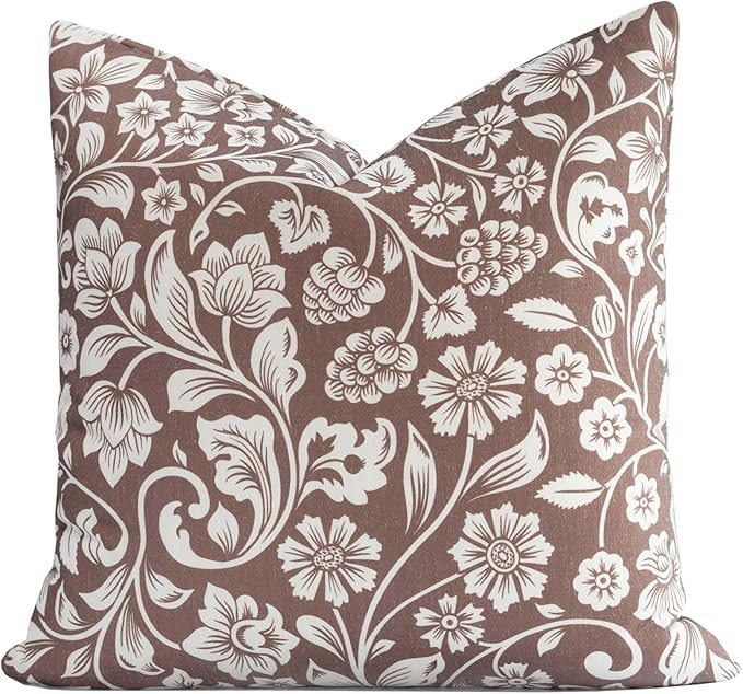 Crumbs Home Modern Farmhouse Fall Linen Indoor Outdoor Throw Pillow Cover Only, 22"x22" Water Rep... | Amazon (US)