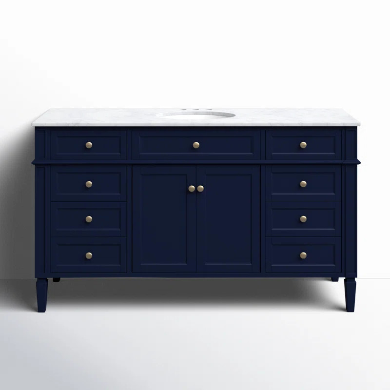 Rivers 60'' Single Bathroom Vanity with Marble Top | Wayfair North America