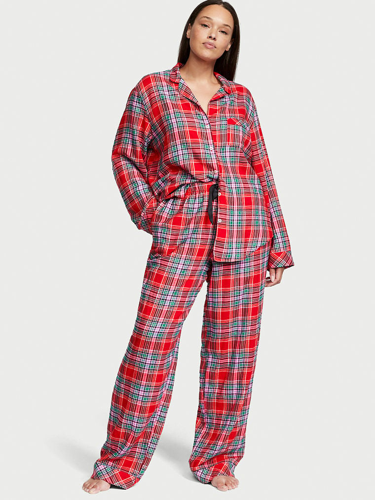 Flannel Long Pajama Set - Sleep & Lingerie - Victoria's Secret | Victoria's Secret (US / CA )